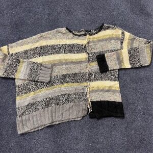 Zadig & Voltaire Cardigan Sweater Womens Small Multicolor Stripe Mohair Italy